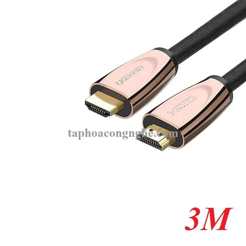 Ugreen 30604 3M Cáp HDMI 2.0 hỗ trợ 3D 4K Ethernet vỏ nilon bện HD110 30030604